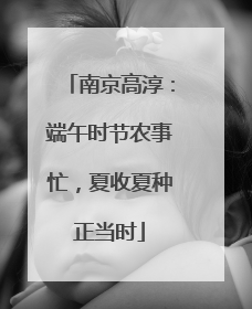 南京高淳：端午时节农事忙，夏收夏种正当时